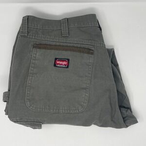 Wrangler Workwear Mens Gray Cargo Pants Ripstop Cotton Utility 38x32 10WMWR1GR